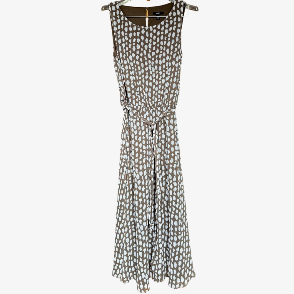 MSK‎ 90's Brown and White Dress Sz 6